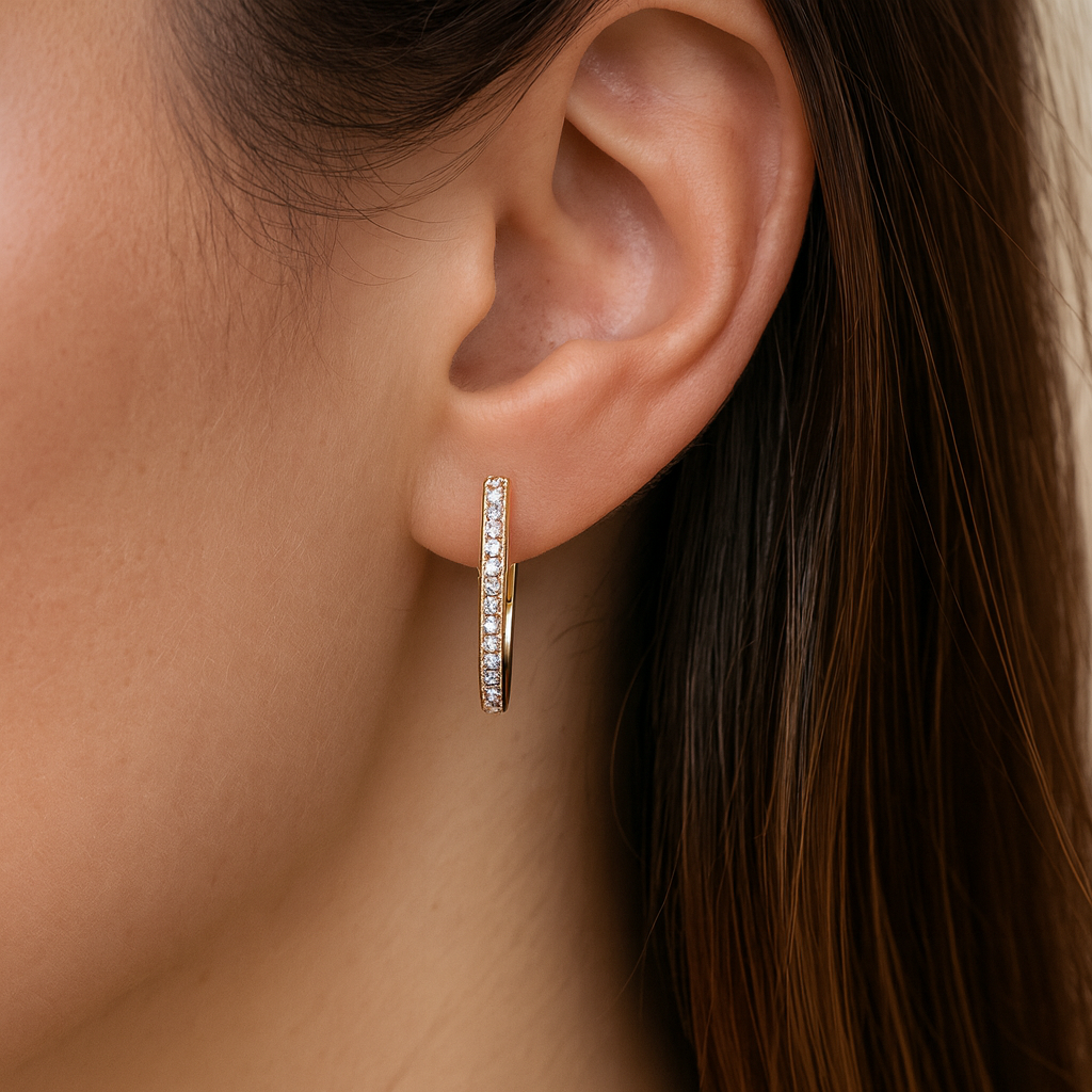 Aros Con Diamante Victoria Herrera