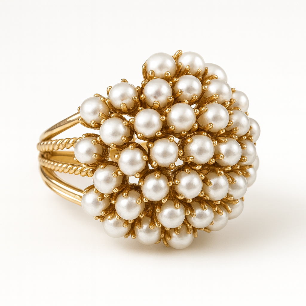 Anillo Corona de Perlas