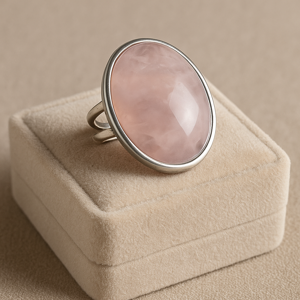 Anillo de Cuarzo Rosa Inglés