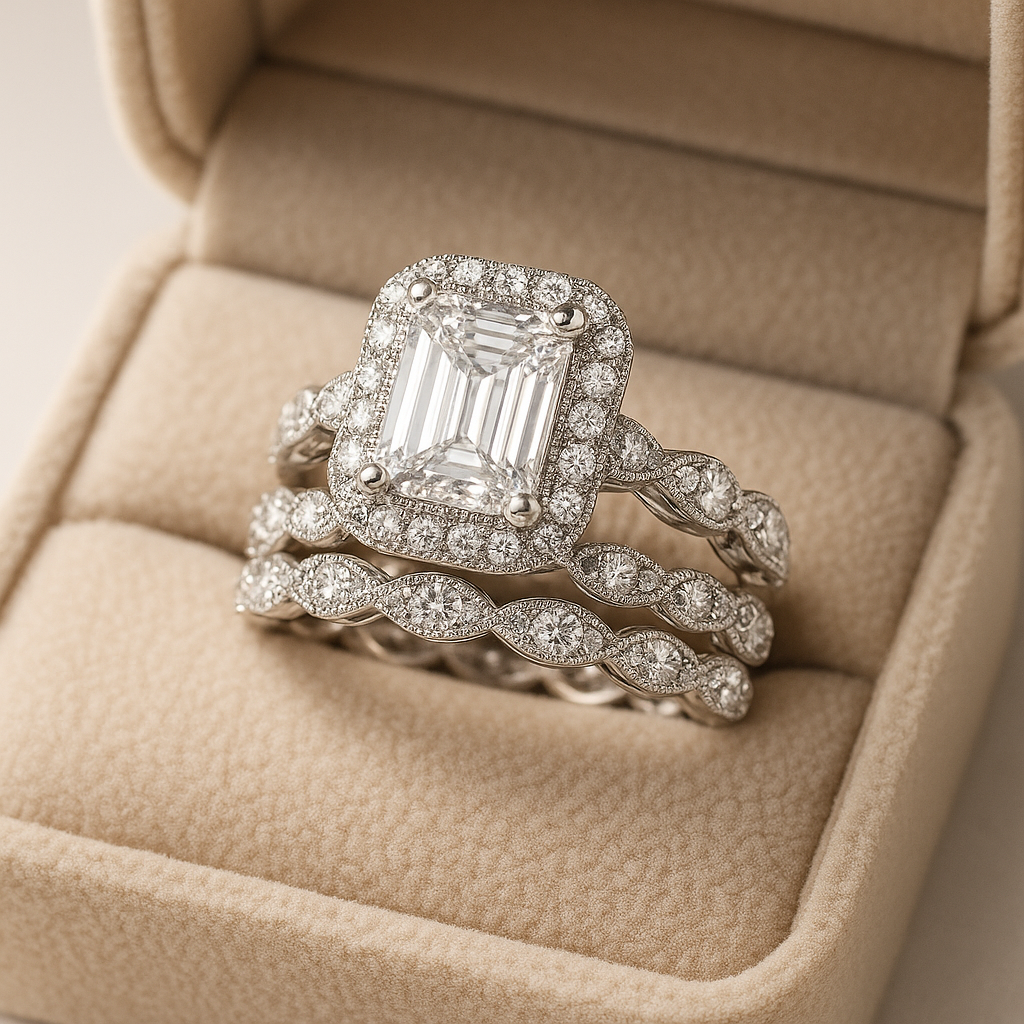 Anillo de Moissanita Francés