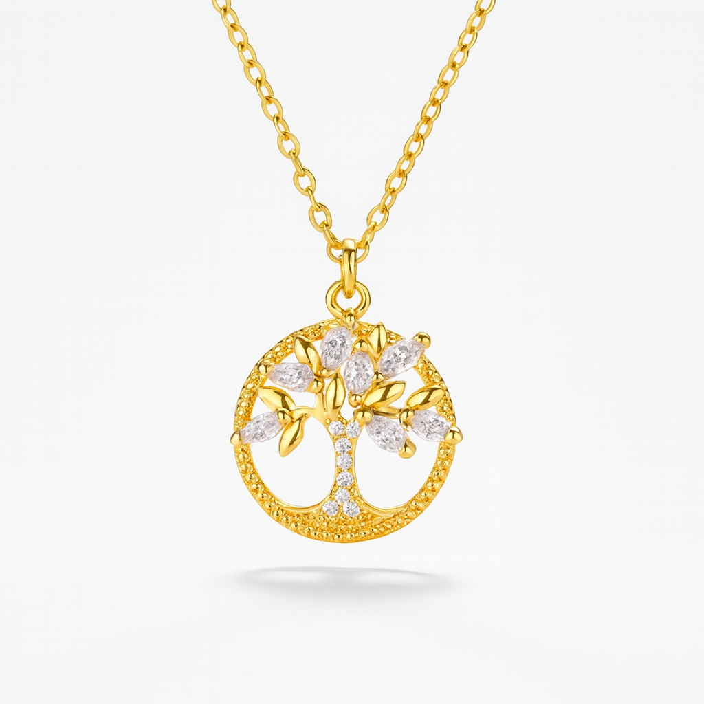Collar de Árbol de la Vida Dorado