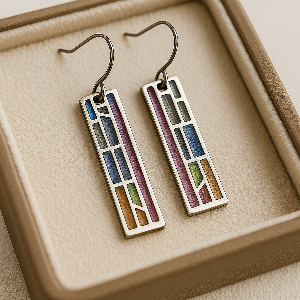 Aros De Colores Plateados