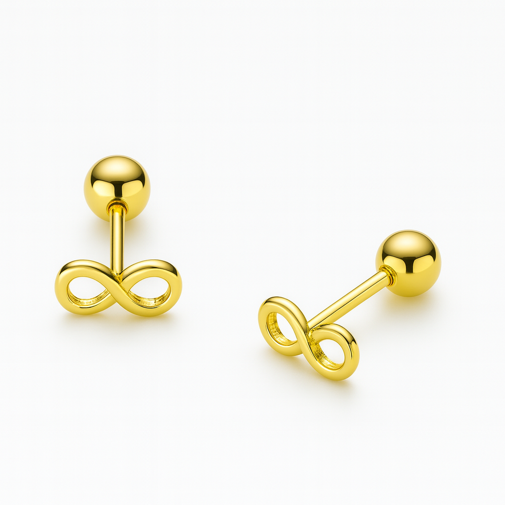 Pendientes Infinito en Oro 18k