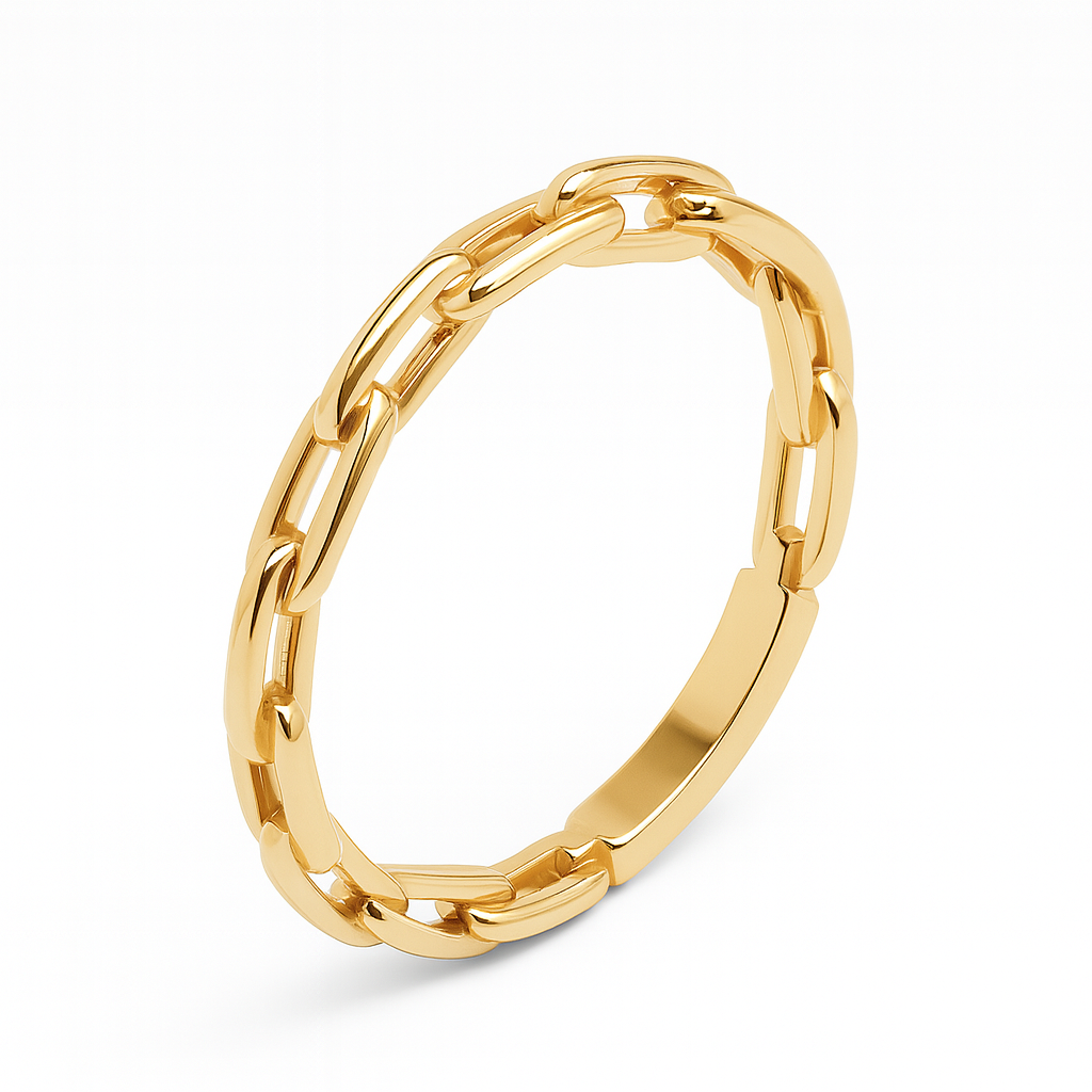 Anillo Eslabón en Oro 18k