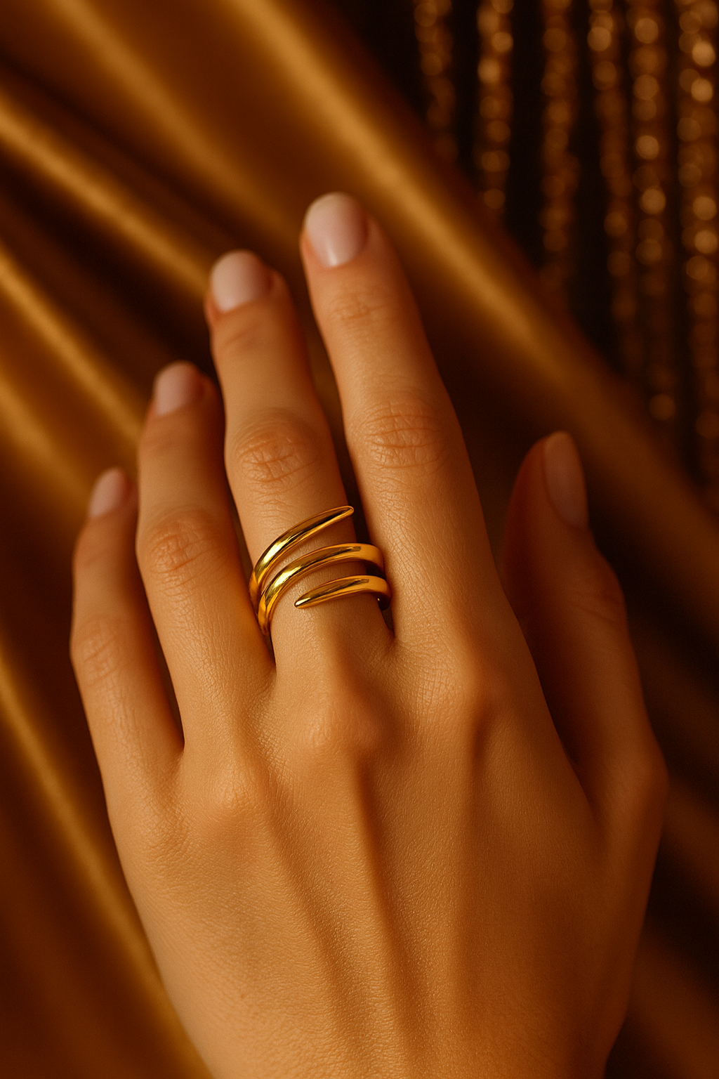 Anillo Dorado Abstracto