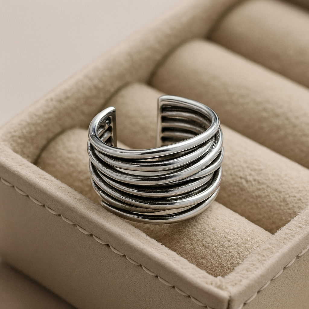 Anillo de Plata Italiana 925 Ajustable