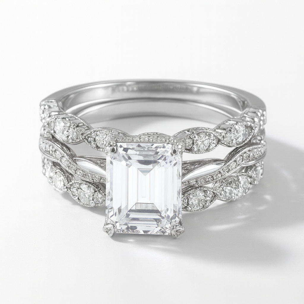 Anillo de Moissanita Francés