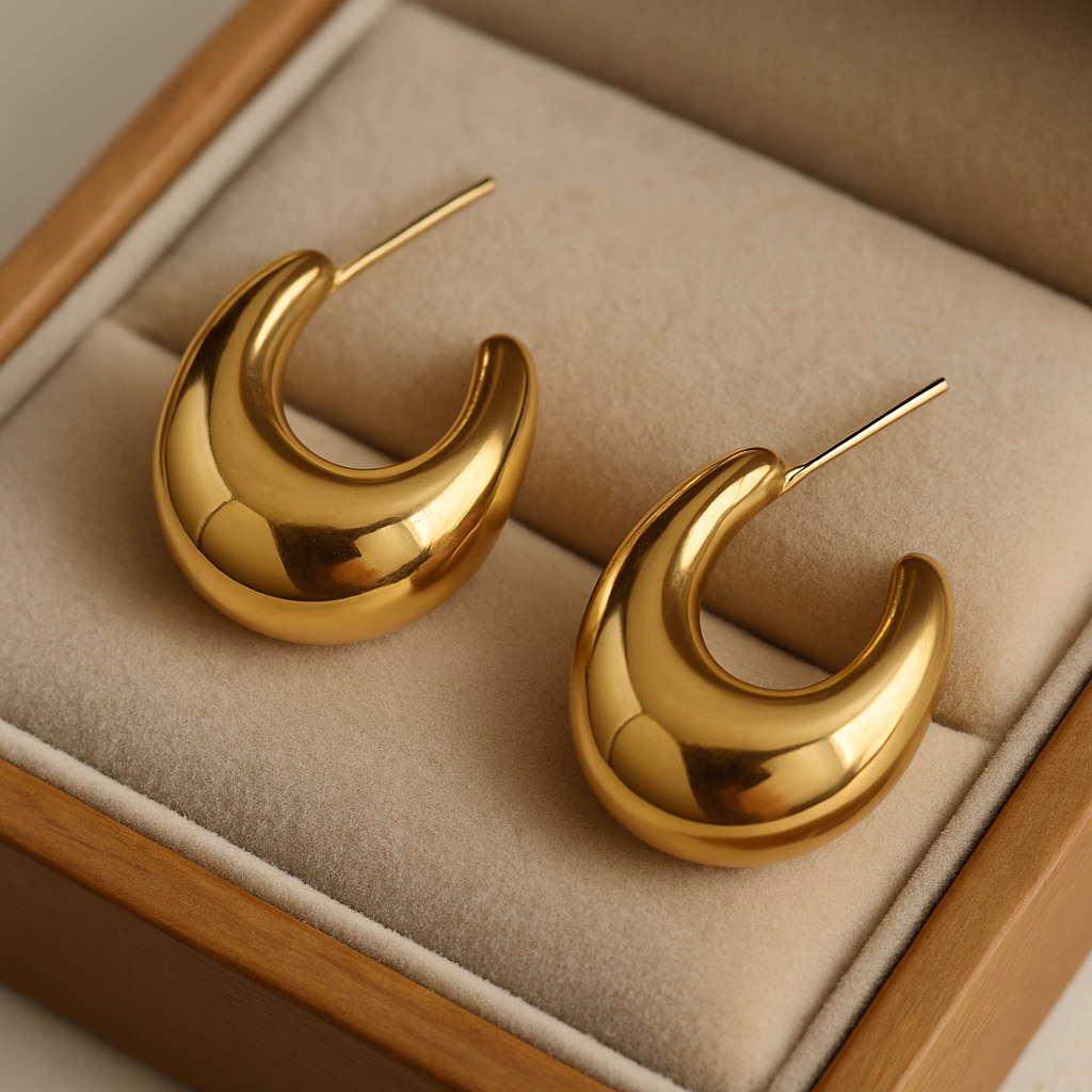 Aros de Gotas Doradas