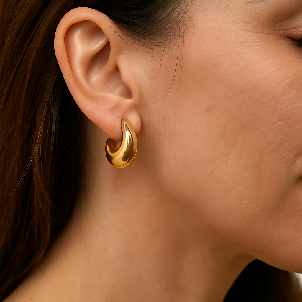 Aros de Gotas Doradas