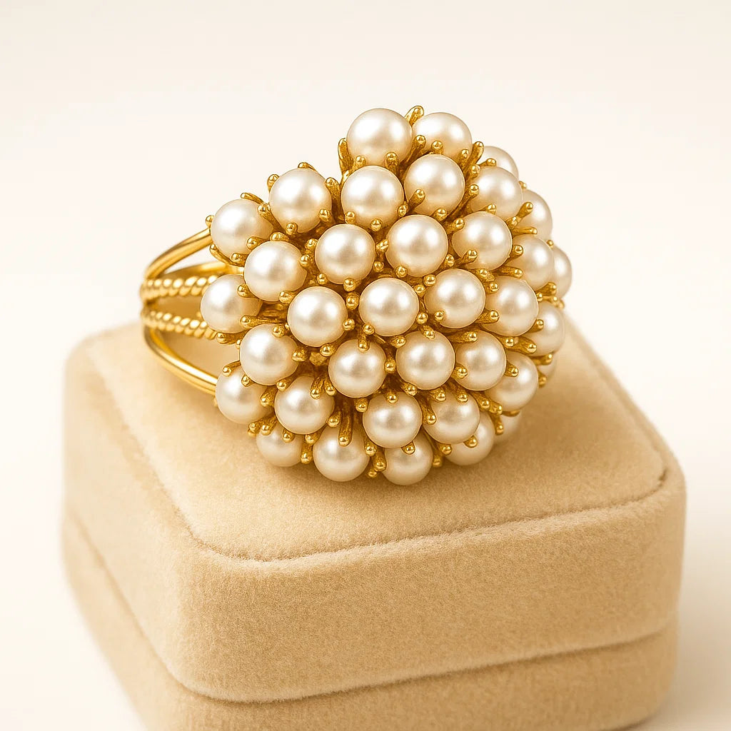 Anillo Corona de Perlas