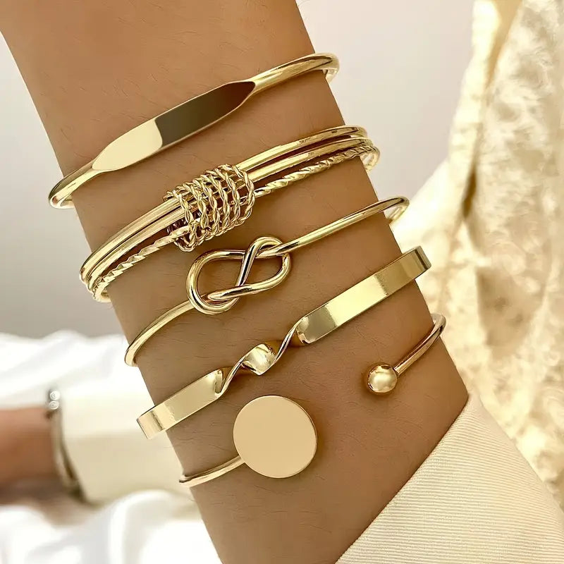 Set de Pulseras Doradas Victoria Herrera