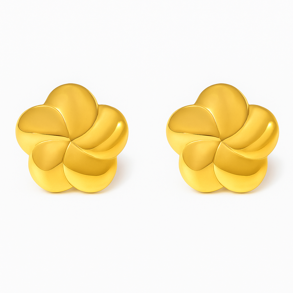Aros Flor Dorada
