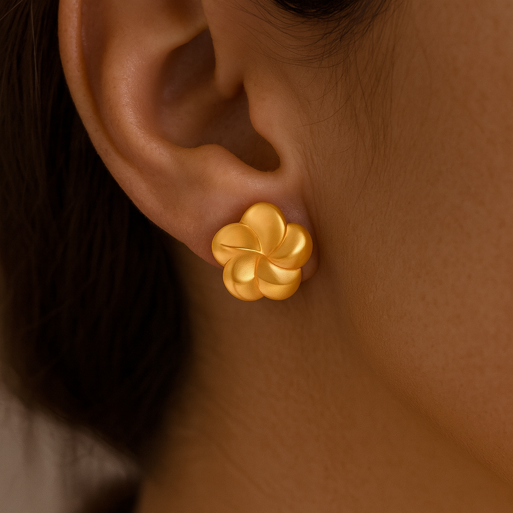 Aros Flor Dorada