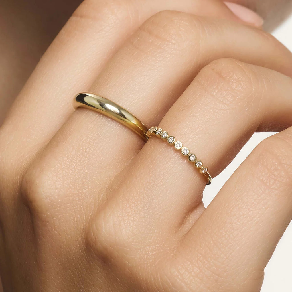 Anillo Frances de Burbujas de Diamante