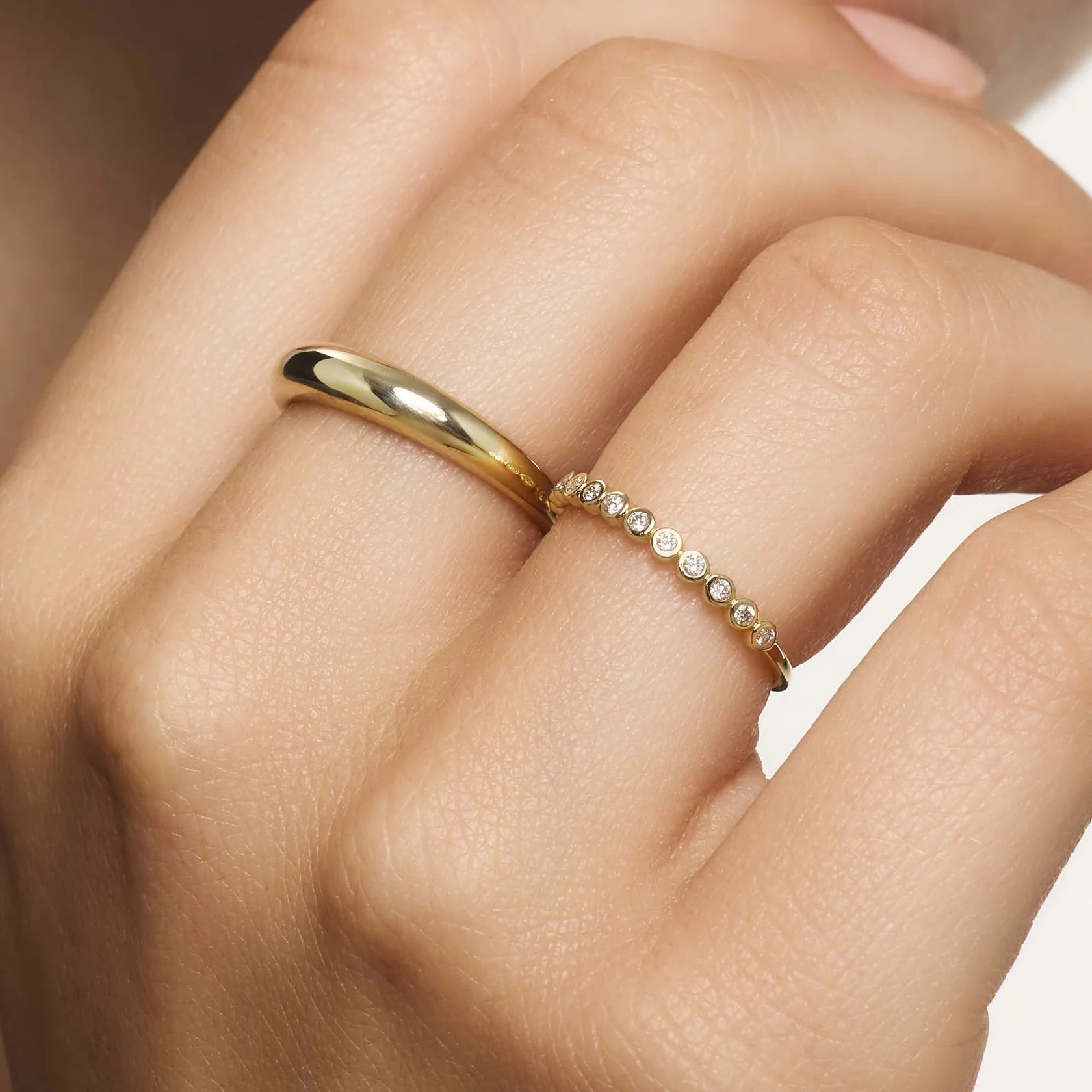 Anillo Frances de Burbujas de Diamante