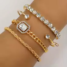 Pulseras Doradas Moissanita