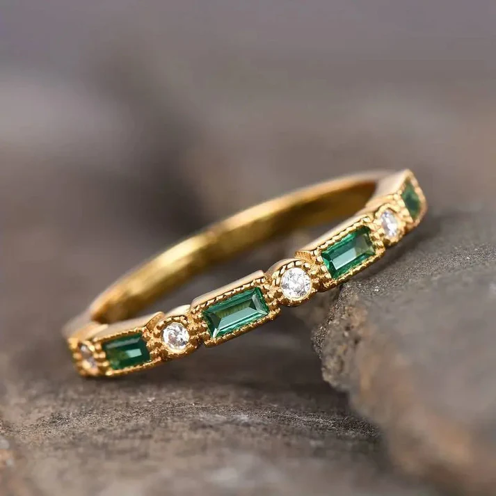 Anillo Brillo Verde